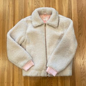 J Crew | Crewcuts Girls Ivory Sherpa Jacket Size 14